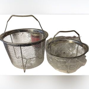 Pampered Chef QUICK & DELUXE COOKER ACCESSORIES. NESTING STEAMER BASKETS SET NWT